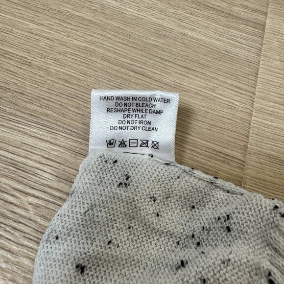 Lightest Grey with Black Specks V-neck Sweater - Picture 3 of 5